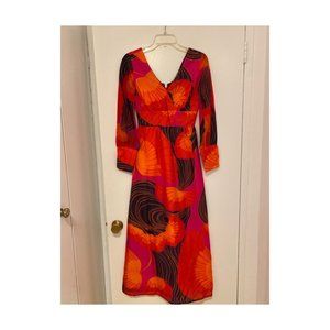 Vintage Bold Print Maxi Dress